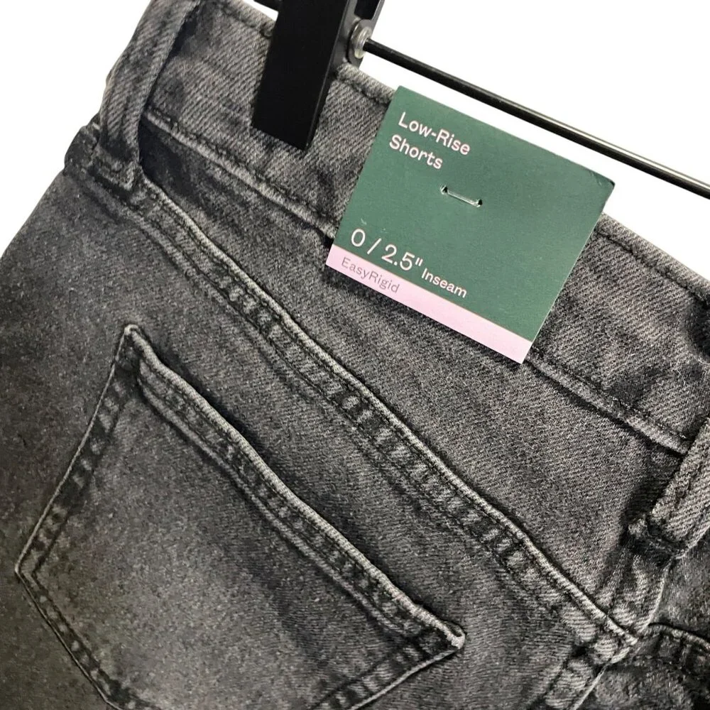 Wild Fable Womens Low-Rise Black Denim Shorts‎ EasyRigid Size 0
